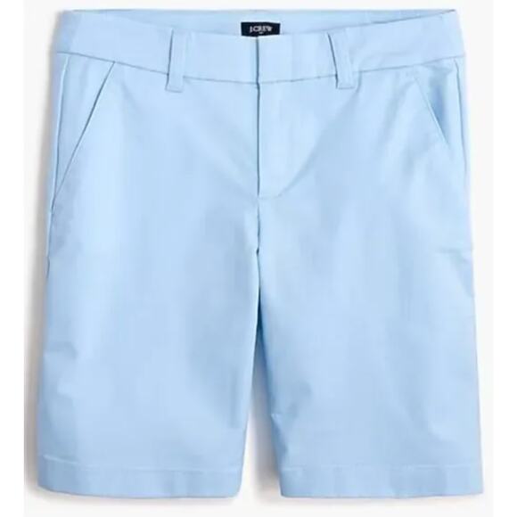 J.Crew 9" Frankie Bermuda Chino Short Cotton Mid Rise Light Blue US 6 NWT - Picture 4 of 11